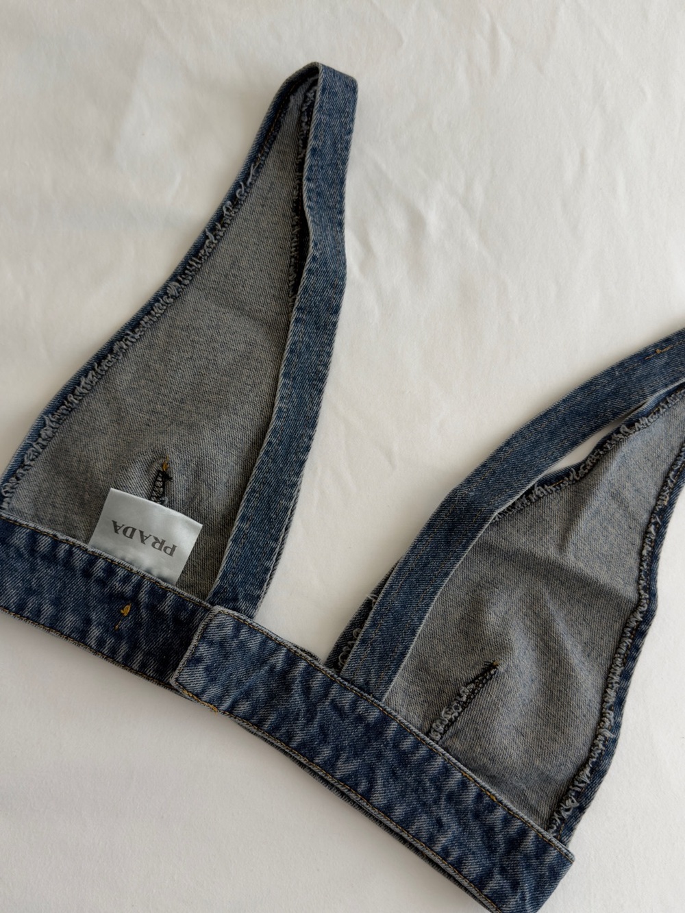 Dark Blue Denim Bralette - Picture 3 of 7